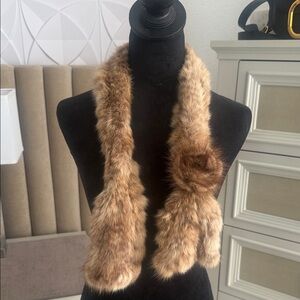 Real fur scarf